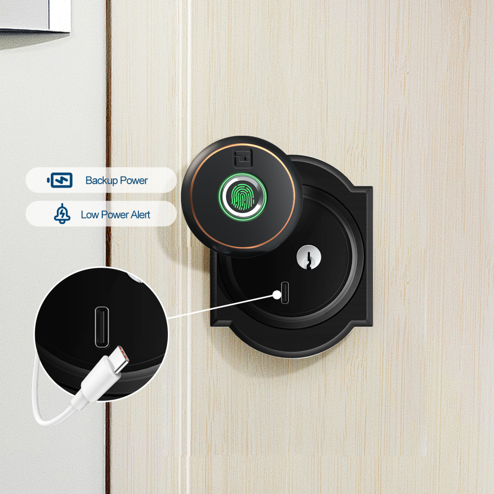 GeekTale Smart Deadbolt Lock, Fingerprint Deadbolt with App