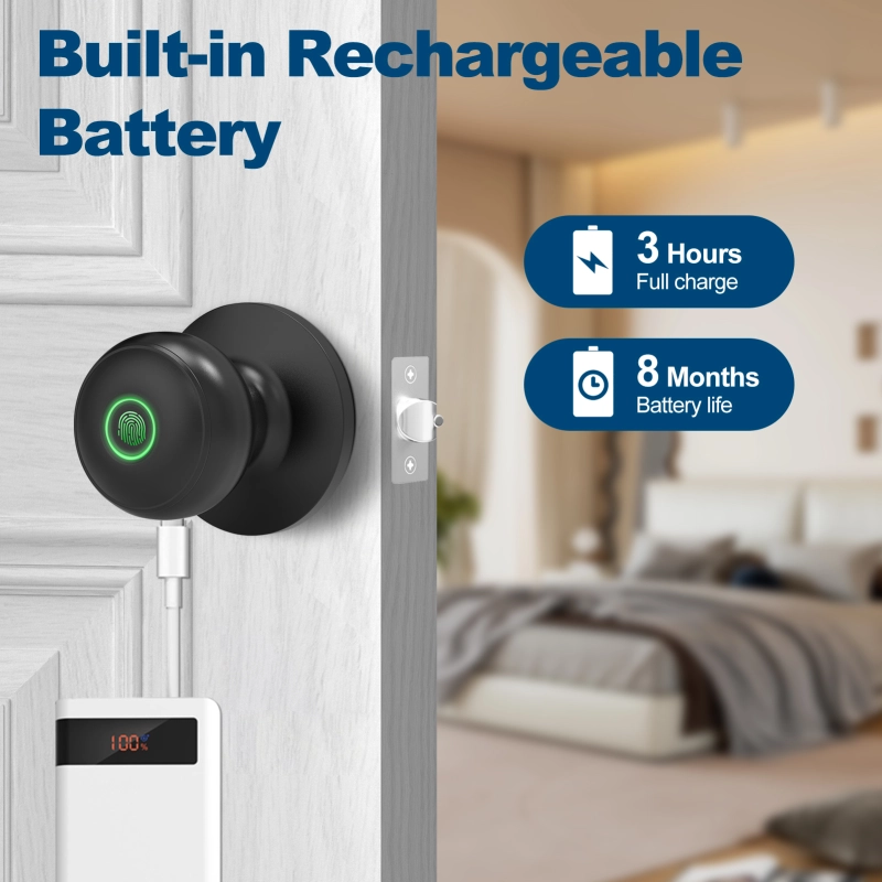 GeekTale Fingerprint Door Knob Lock Mode 3in1 K13