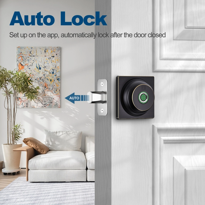 GeekTale Smart Deadbolt Lock, Fingerprint Deadbolt with App  RD02-B1