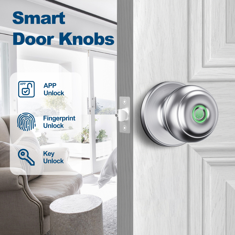 GeekTale Fingerprint Door Knob 3in1 Lock Smart Knob K12-S