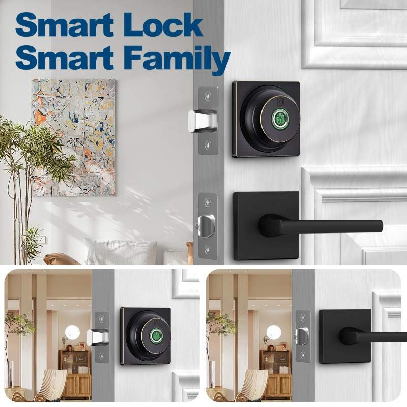 GeekTale Smart Deadbolt Lock, Fingerprint Deadbolt with App  RD02-B1