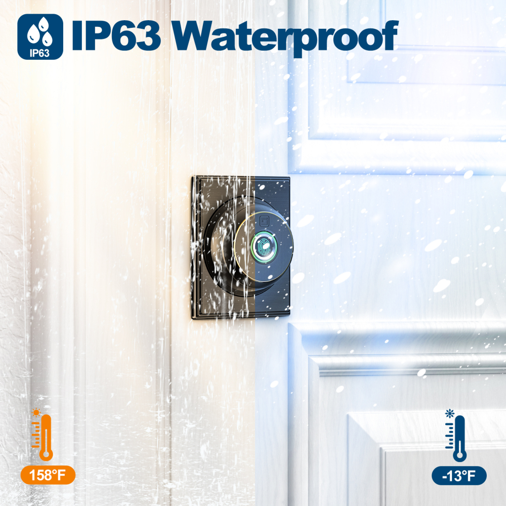 GeekTale Smart Deadbolt Lock, Fingerprint Deadbolt with App  RD02-B2