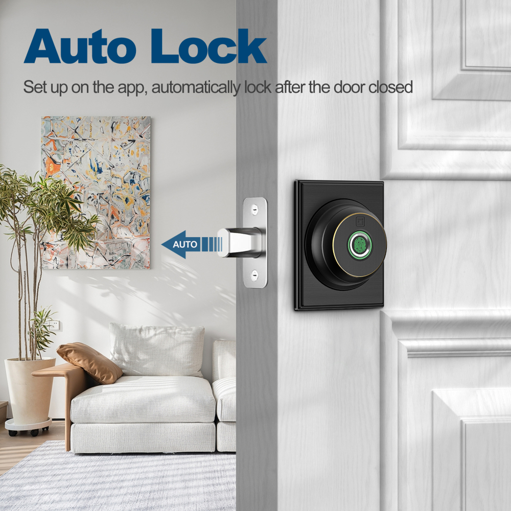 GeekTale Smart Deadbolt Lock, Fingerprint Deadbolt with App  RD02-B2