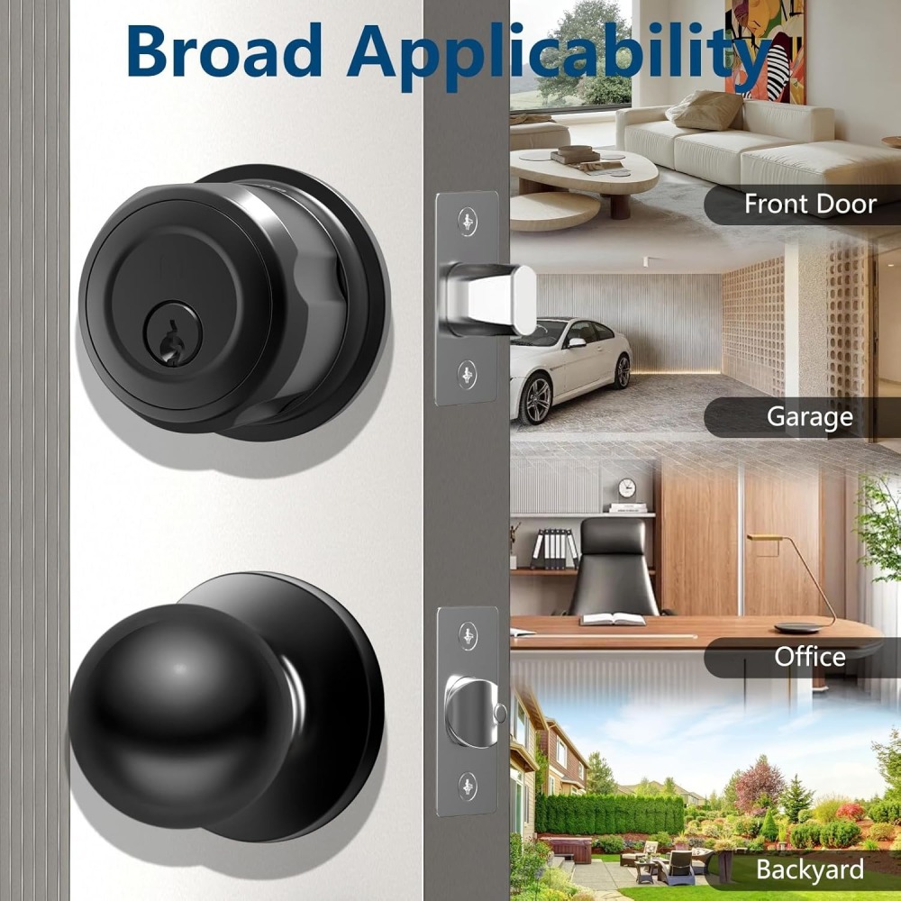 GeekTale Fingerprint Deadbolt, Fingerprint Door Knob, Smart Deadbolt Lock, Smart Door Lock F08