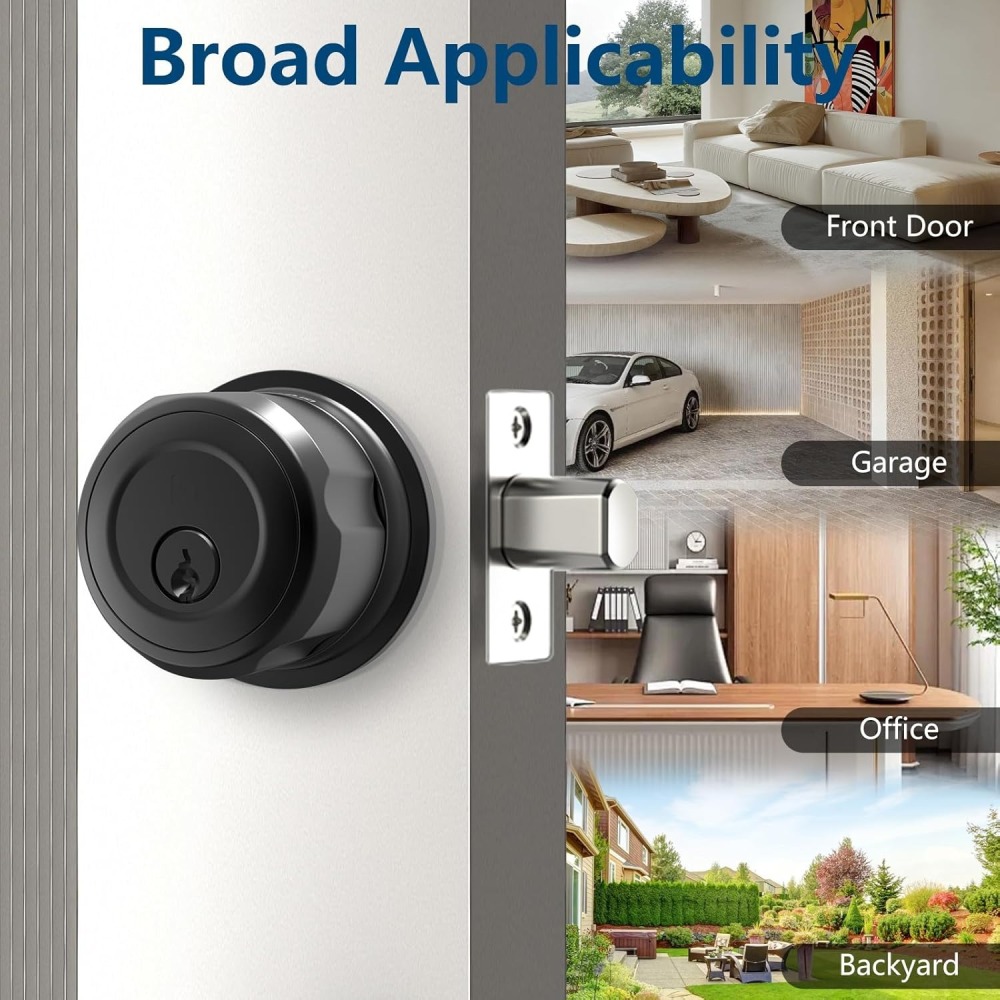 GeekTale Fingerprint Deadbolt, Fingerprint Door Knob, Smart Deadbolt Lock, Smart Door Lock F08