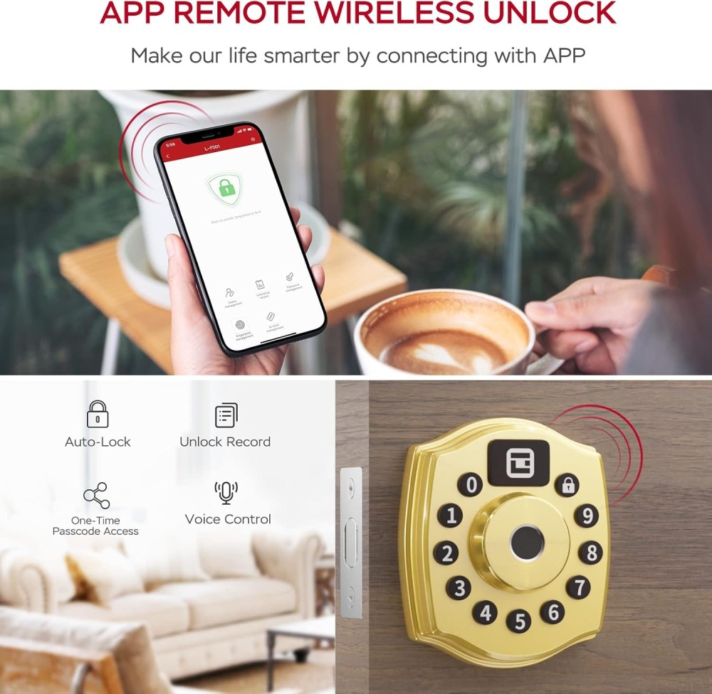 Geek Smart 5-in-1 Keyless Entry Deadbolt Door Locks with Keypad LF-501