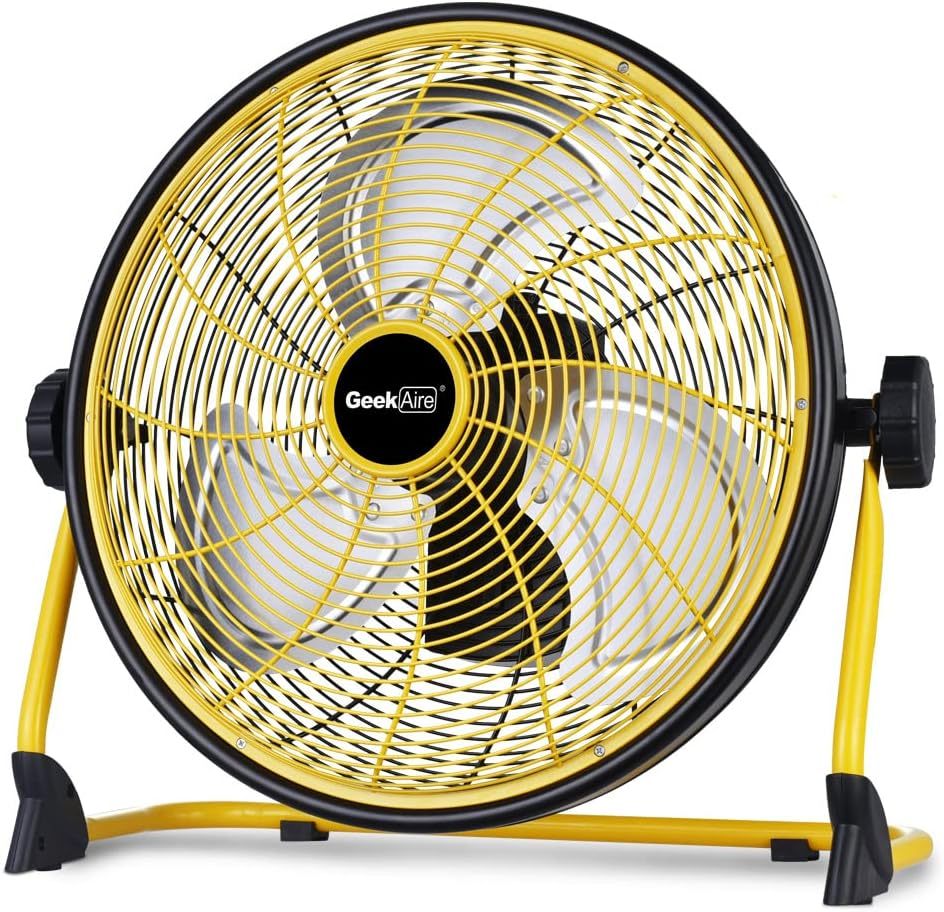 Geek Aire 16” Rechargeable Outdoor Fan, Battery Operated, Metal Blade CF2SEB
