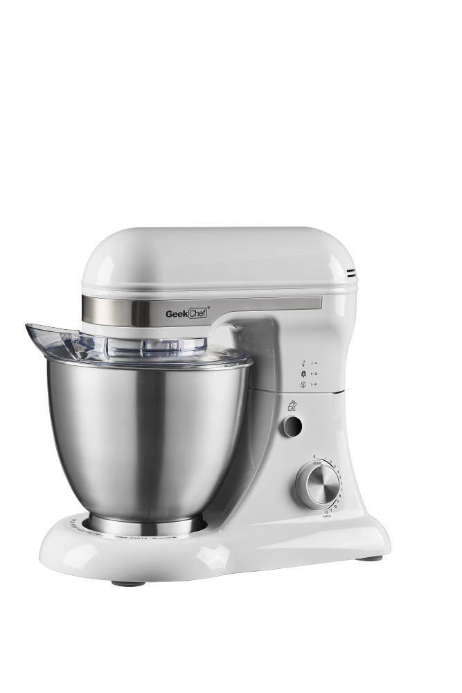 Geek Chef Electric 4.8QT Stand Mixer, 12 Speeds Tilt-head Food Mixer with Dough Hook, Whisk, Beater, Bowl, Rotary Knob for Home Kitchen