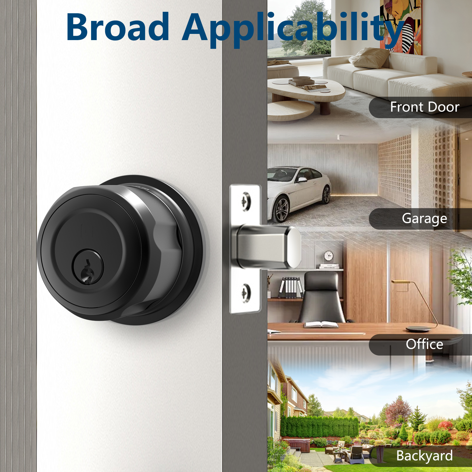GeekTale Fingerprint Deadbolt, Fingerprint Door Knob, Smart Deadbolt Lock, Smart Door Lock F08