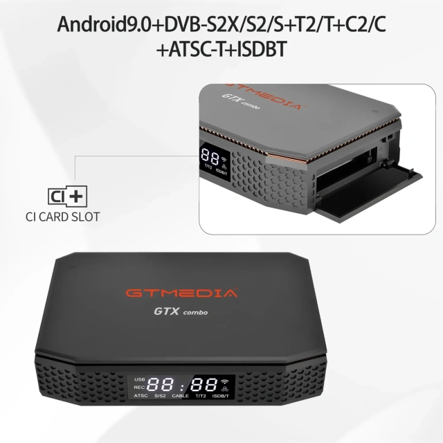 GTX Combo Android OTT+DVB-S2+T2/C+ATSC