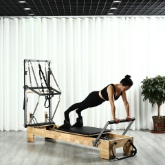 Elite Oak Pilates Reformer With Tower