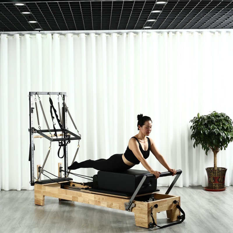 Elite Oak Pilates Reformer With Tower