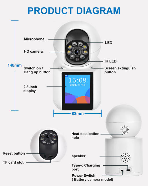 INSEETECH 2K Two-Way Audio & Video Calling Indoor Camera