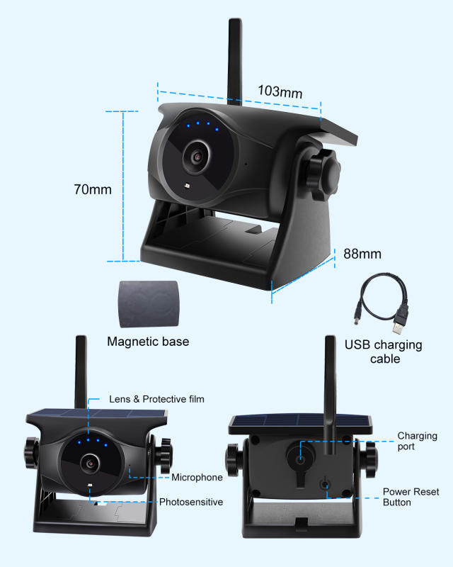 INSEETECH 1080P Solar WiFi Magnetic Backup Camera