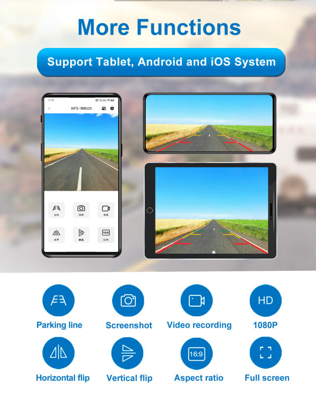 1080P Solar Magnetic Wireless Backup Camera