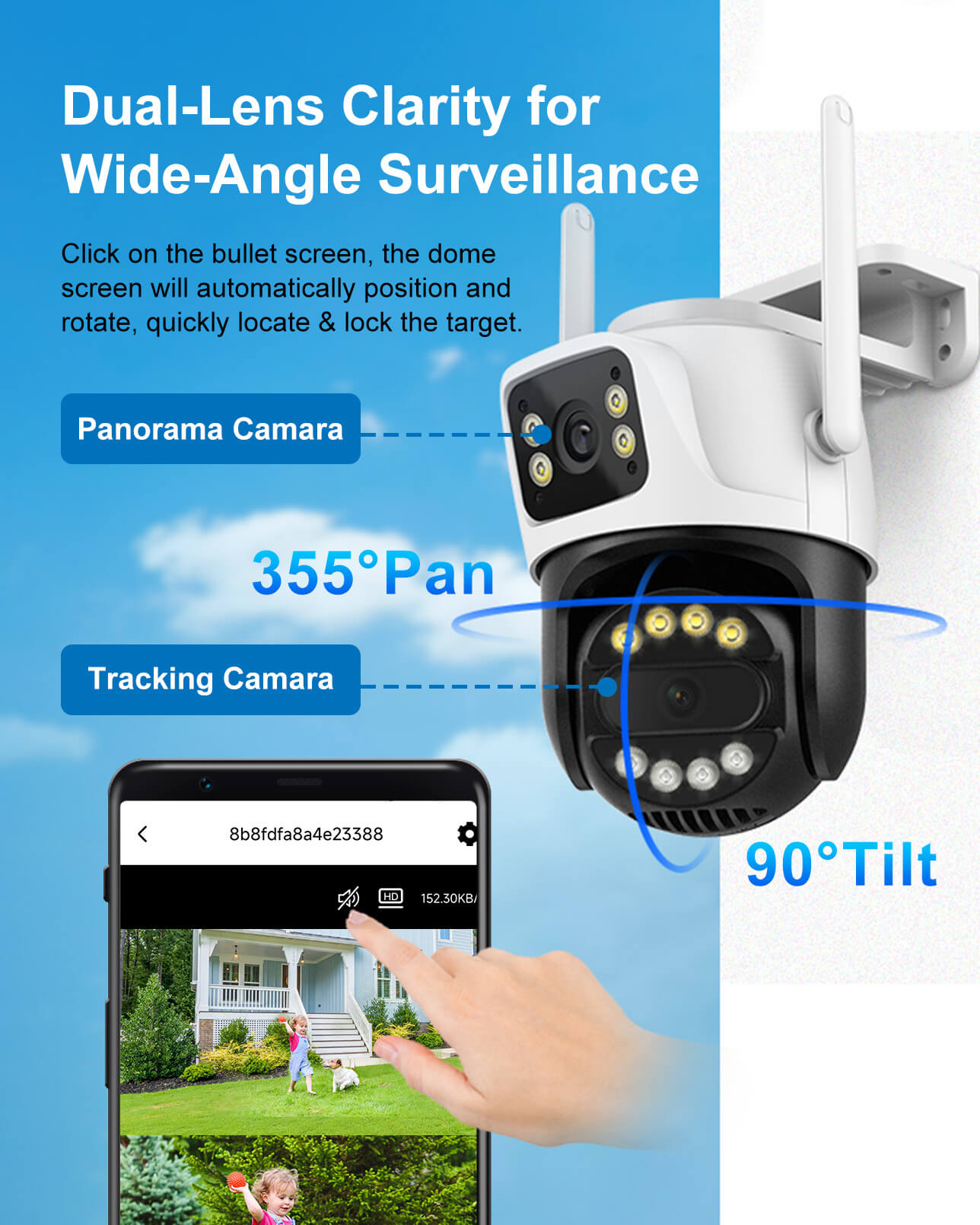 6MP Dual Lens Outdoor Security Camera