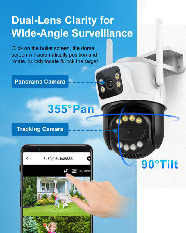 6MP Dual Lens Outdoor Security Camera