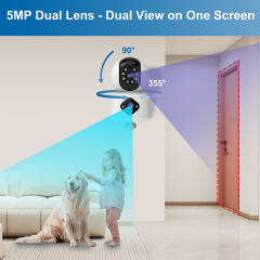 5MP Dual Lens Indoor Security Camera