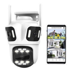 Triple Lens Outdoor Security Camera