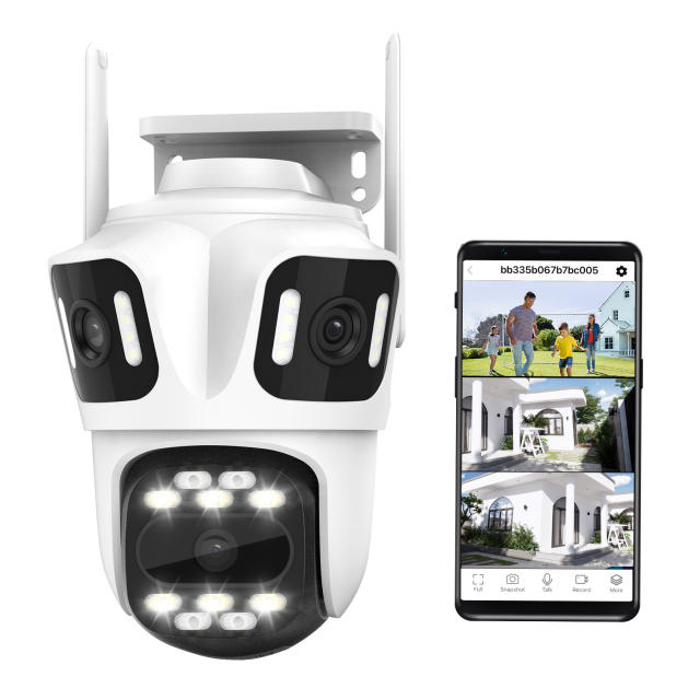 Triple Lens Outdoor Security Camera