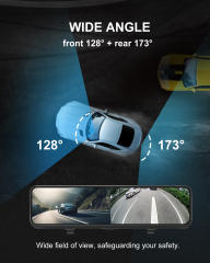 10.88" 2 Channel Mirror Dash Cam (4K+1080P)