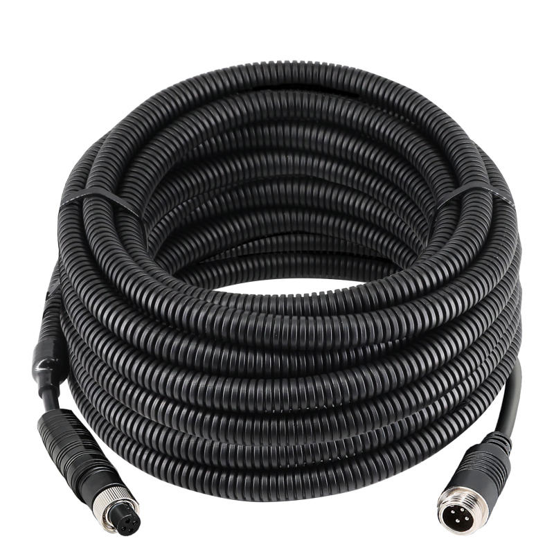 4 Pin Camera Cable with Corrugation Tube Cover