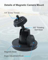 Magnetic Camera Mount with 1/4" Thread,