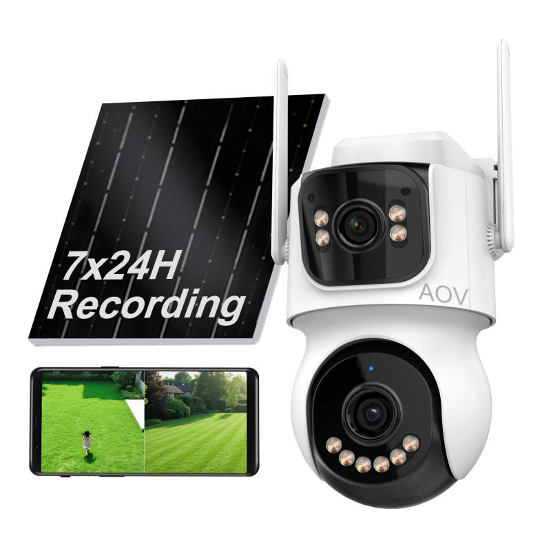AOV Dual-Lens Wireless Solar Security Camera
