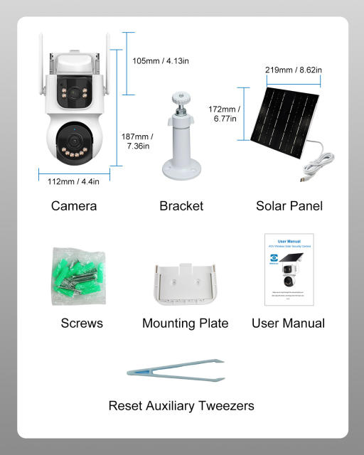 AOV Dual-Lens Wireless Solar Security Camera