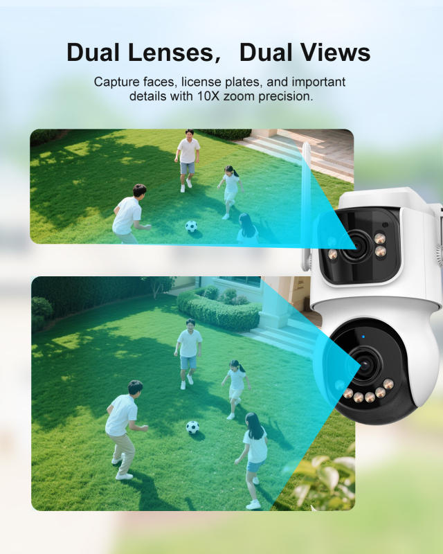 AOV Dual-Lens Wireless Solar Security Camera