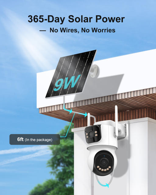 AOV Dual-Lens Wireless Solar Security Camera