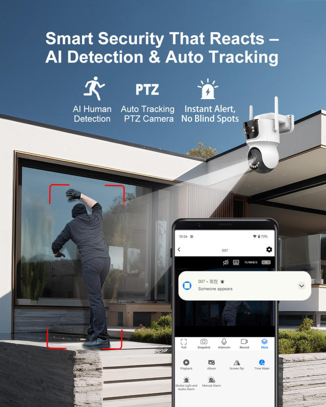 AOV Dual-Lens Wireless Solar Security Camera