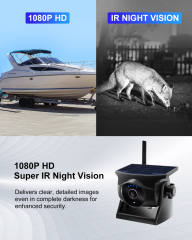 1080P AI Smart Solar Magnetic Wireless Backup Camera + 5" Wireless Monitor