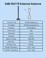 Foldable 5dBi Magnetic Truck RV WiFi Antenna