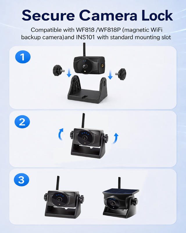 Magnetic Bottom Bracket for Wireless Backup Camera, Easy Install