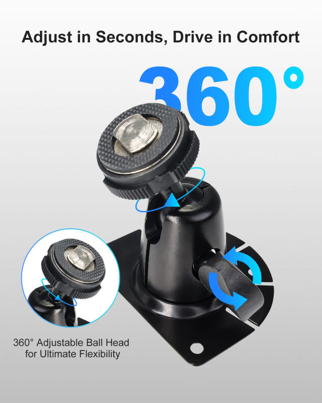 Fan-Shaped Mount for Backup Camera Monitor System
