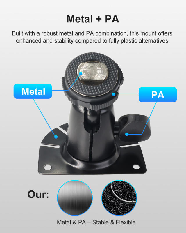 Fan-Shaped Mount for Backup Camera Monitor System
