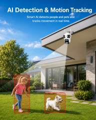 Triple Lens Outdoor Security Camera