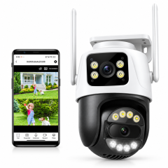6MP Dual Lens Outdoor Security Camera