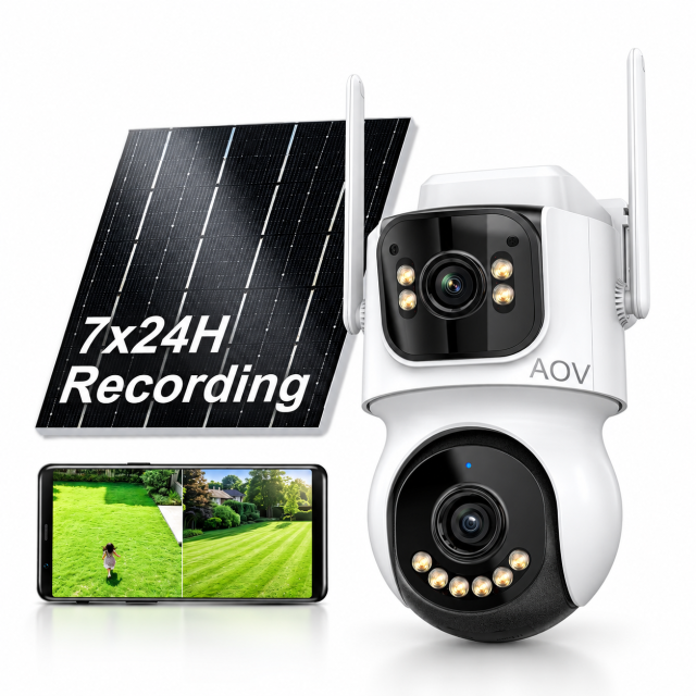 AOV Dual-Lens Wireless Solar Security Camera