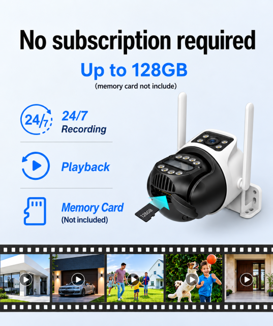 6MP Dual Lens Outdoor Security Camera