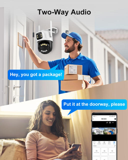 6MP Dual Lens Outdoor Security Camera