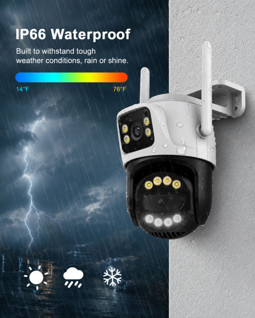 6MP Dual Lens Outdoor Security Camera