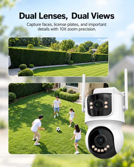 AOV Dual-Lens Wireless Solar Security Camera