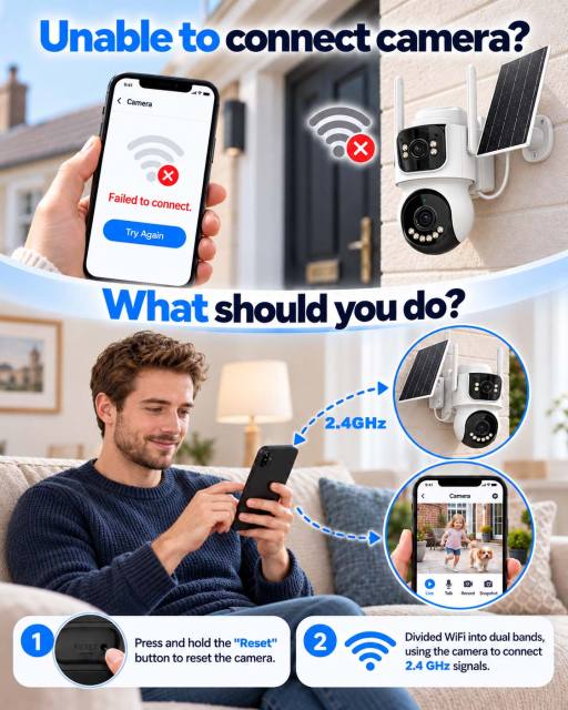 AOV Dual-Lens Wireless Solar Security Camera