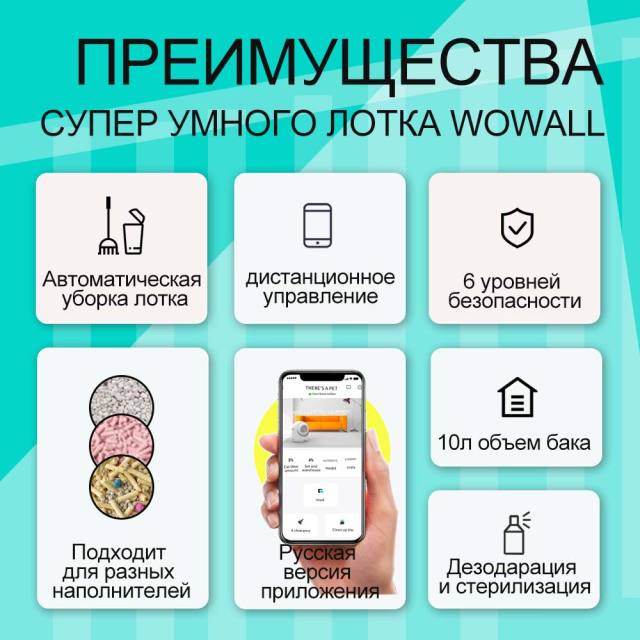 【доставка на следующий день】интеллектуальный кошачий туалет с приложением"