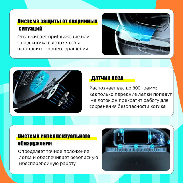【katyabobcat】【Доставка по Москве в течение 48 часов】Полностью автоматический интеллектуальный кошачий туалет с приложением, обеспечивает дезодорацию и стерилизацию, автоматическую уборку