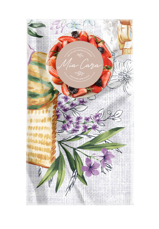 Комплект вафельных полотенец 45х60 (3 шт.) "Mia Cara" рис 30461-1 Provance