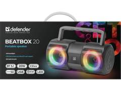Колонка портативная музыкальная bluetooth, беспроводная с блютуз Defender Beatbox 50 50Вт, с подсветкой, BT, RGB, TypeC, IPX5, PowerBank, MicroSD, Hi-Fi звучание