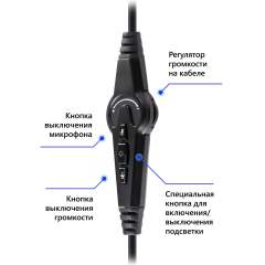 Игровые наушники с микрофоном Ignis чёрные